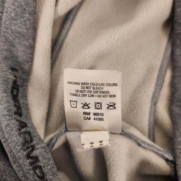Under Armour Hoodie Fleece Logo Front Pullover Hooded Sweatshirt Youth Large EUC - Picture 11 of 13